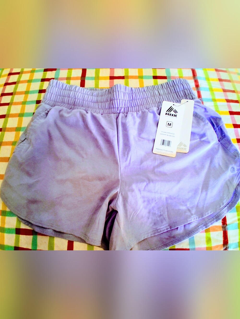 NWT Ladies Lavendar Athletic Shorts By RBX, Sz M, XL    MSRP $48.00 - Picture 10 of 11